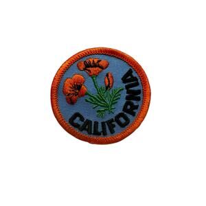 NEW California Poppy Patch State Flower Orange Blue
